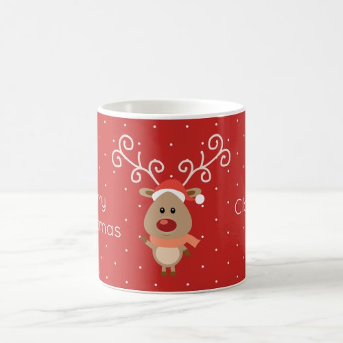 Cute Rudolph the red nosed reindeer cartoon Coffee Mug
