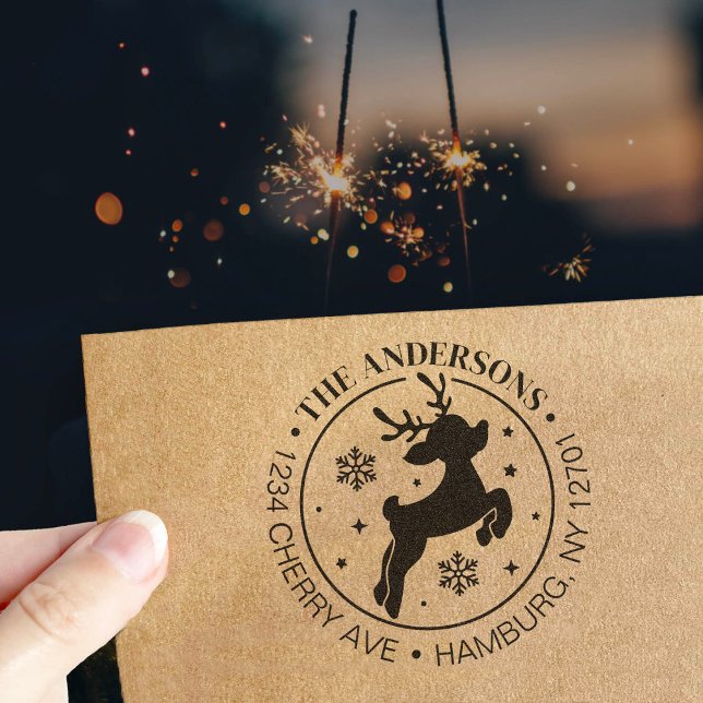 Cute Rudolph the Red Nosed Reindeer Christmas Self-inking Stamp (Creator Uploaded)