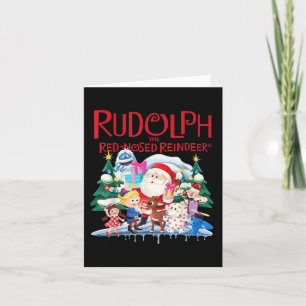 Cute Rudolph The Red Nosed Reindeer Christmas Spec Card