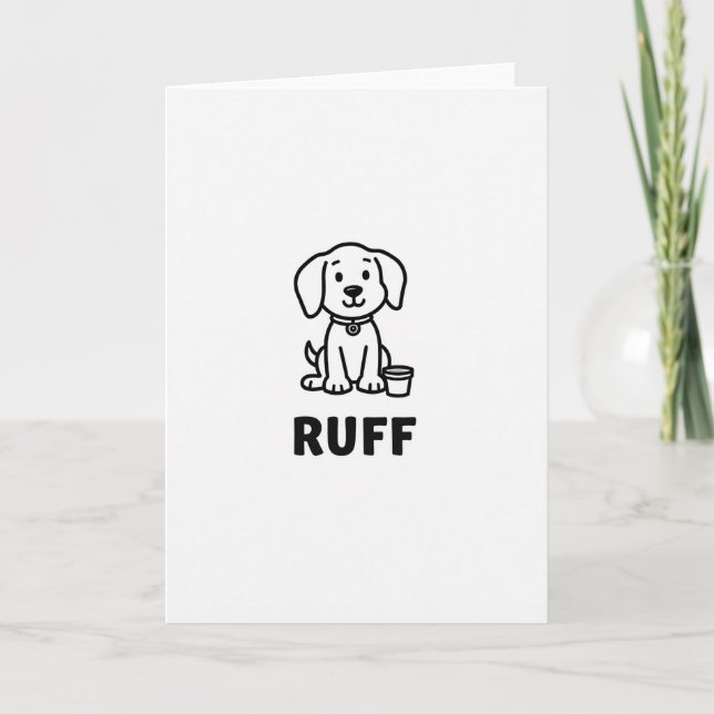 Cute Ruff Puppy Card (Front)