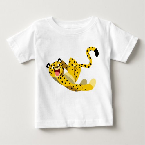Cute Running Cartoon Cheetah Baby T_Shirt