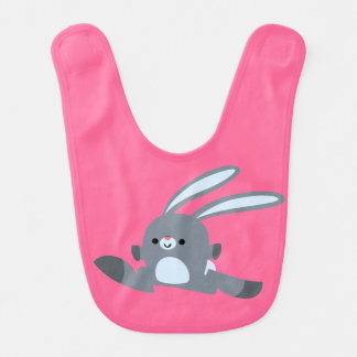 Cute Running Cartoon Rabbit Baby Bib