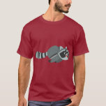 Cute Running Cartoon Raccoon T-Shirt