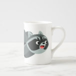 Cute Running Cartoon Raccoon Tea Cup
