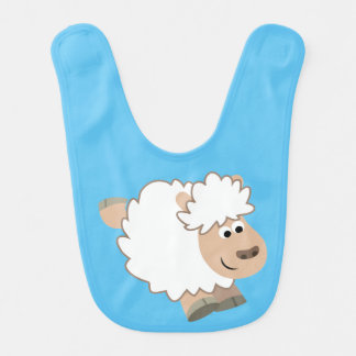 Cute Running Cartoon Sheep Baby Bib