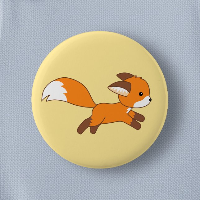 Cute Running Fox Button (Creator Uploaded)