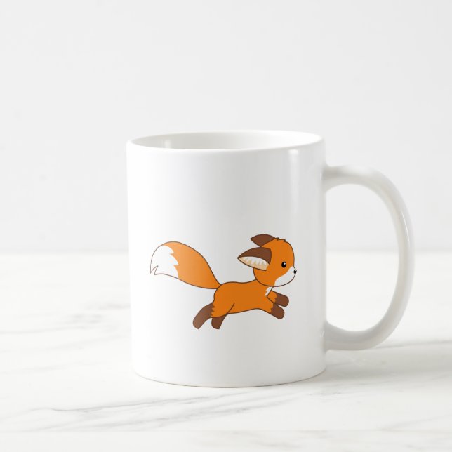 Cute Running Fox Coffee Mug (Right)