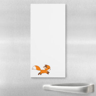 Cute Running Fox Magnetic Notepad