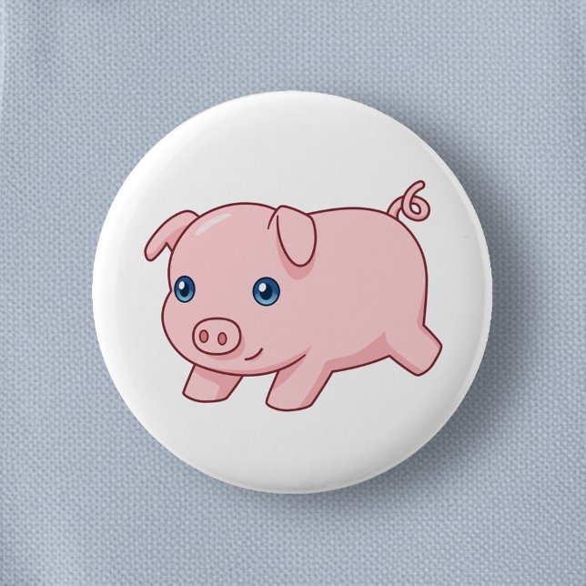 Cute Running Piglet Pig Button (Creator Uploaded)