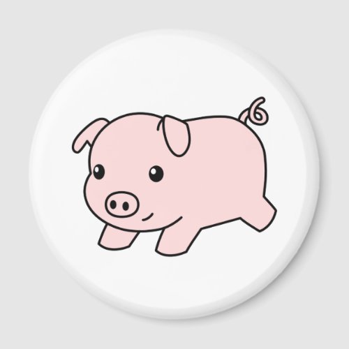 Cute Running Piglet Pig Magnet