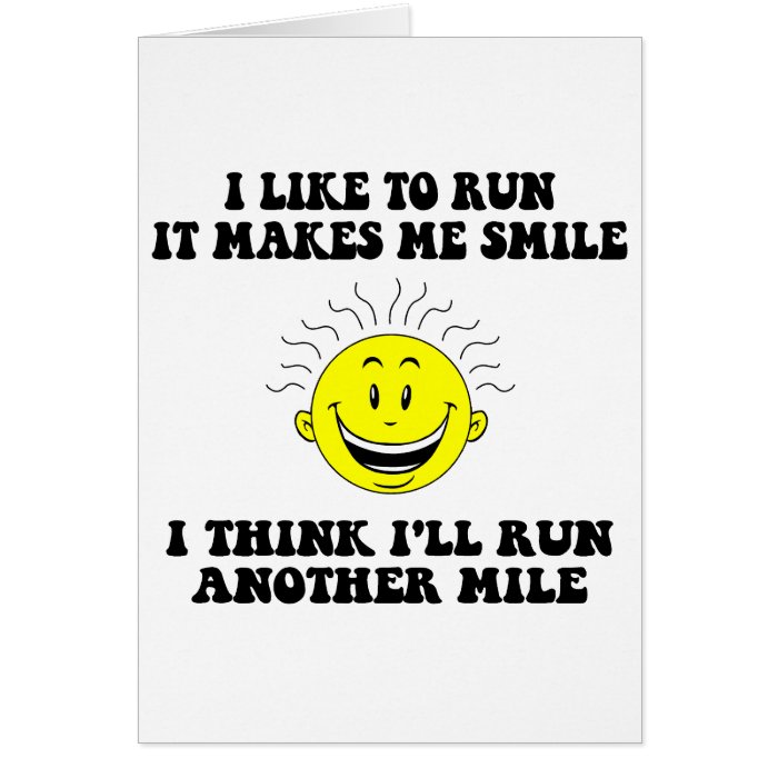 Cute running saying cards