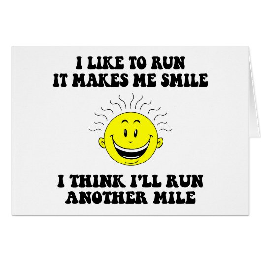 Cute running saying cards (Front Horizontal)