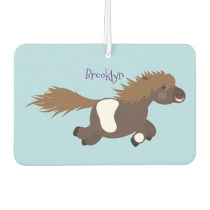 Cute running Shetland pony cartoon illustration Air Freshener