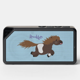 Cute running Shetland pony cartoon illustration Bluetooth Speaker