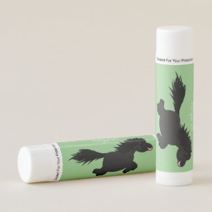 Cute running Shetland pony cartoon illustration Lip Balm