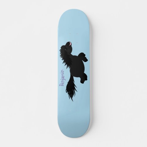 Cute running Shetland pony cartoon illustration Skateboard