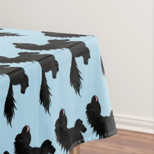 Cute running Shetland pony cartoon illustration Tablecloth