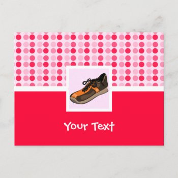 Cute Running Shoe Postcard by SportsWare at Zazzle