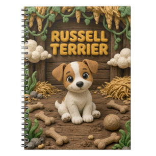 Cute Russell Terrier Puppy, Baby Dog Notebook