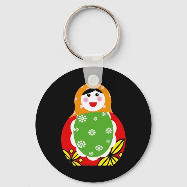 cute Russian nesting doll Keychain (Front)