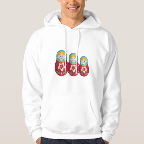 Cute Russian Nesting Doll Matryoshka Graphic Hoodie