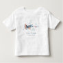 Cute Rust Navy Plane Cloud Stars Sky Birthday Toddler T-shirt