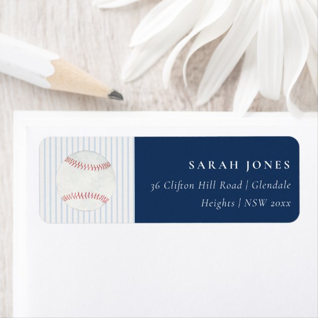 Cute Rust Our Little Champ Baseball Address Label (Insitu)