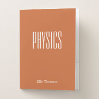 Cute Rust Personalized School Subject Physics