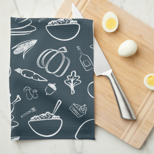 Cute Rustic Fall Autumn Thanksgiving Harvest Kitchen Towel