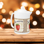 cute Rustic Farmhouse strawberry lovers Teapot<br><div class="desc">cute Rustic Farmhouse strawberry lovers teapot</div>