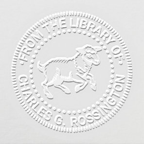 Cute Rustic Lamb Sheep Ewe #2 Library Book Name Embosser