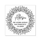 Cute Rustic Laurel Foliage Circular Return Address