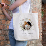 Cute Rustic Meadow Floral Wreath Photo Wedding Tote Bag<br><div class="desc">If you need any further customisation please feel free to message me on yellowfebstudio@gmail.com.</div>