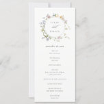 Cute Rustic Meadow Floral Wreath Wedding Program<br><div class="desc">If you need any further customisation please feel free to message me on yellowfebstudio@gmail.com.</div>
