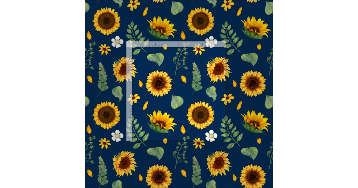 Black Sunflower Print Poly Cotton Fabric – Fashion Fabrics LLC