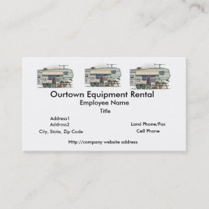 Cute RV Vintage Fifth Wheel Camper Travel Trailer Business Card