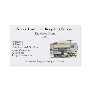 Cute RV Vintage Fifth Wheel Camper Travel Trailer Business Card