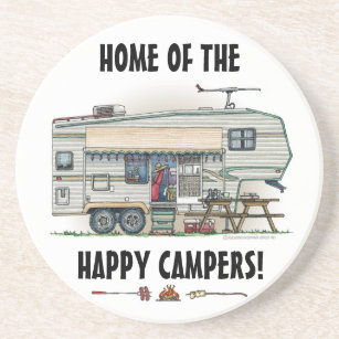 Cute RV Vintage Fifth Wheel Camper Travel Trailer Coaster