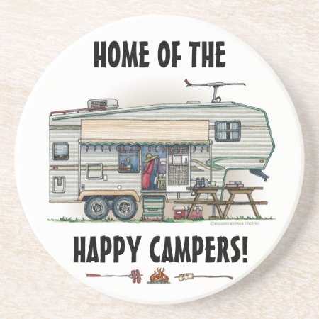 Cute Rv Vintage Fifth Wheel Camper Travel Trailer Coaster