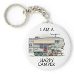 Cute RV Vintage Fifth Wheel Camper Travel Trailer Keychain Cute RV Vintage Fifth Wheel Camper Travel Trailer Keychain