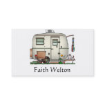 Cute RV Vintage Glass Egg Camper Travel Trailer Business Card Cute RV Vintage Glass Egg Camper Travel Trailer Business Card