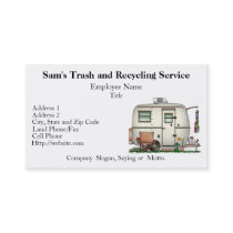 Cute RV Vintage Glass Egg Camper Travel Trailer Business Card Cute RV Vintage Glass Egg Camper Travel Trailer Business Card
