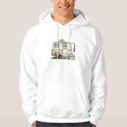 Cute RV Vintage Glass Egg Camper Travel Trailer Hoodie