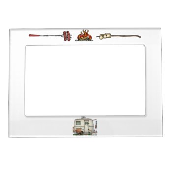 Cute Rv Vintage Glass Egg Camper Travel Trailer Magnetic Picture Frame by art1st at Zazzle