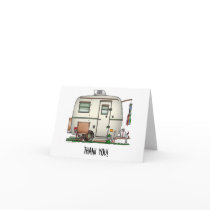Cute RV Vintage Glass Egg Camper Travel Trailer Thank You Card Cute RV Vintage Glass Egg Camper Travel Trailer Thank You Card
