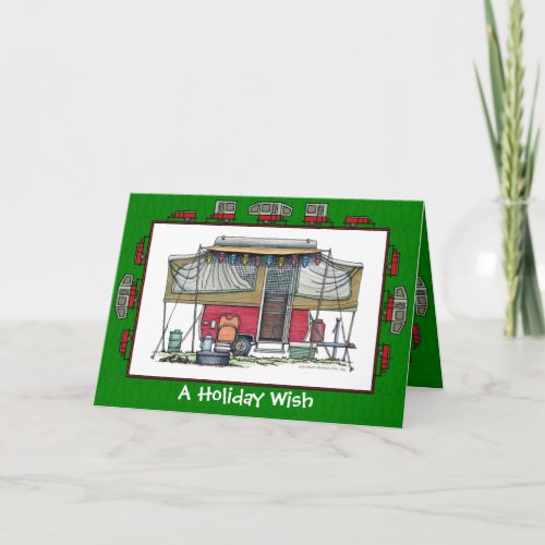 Cute RV Vintage Pop Up Camper Trailer Holiday