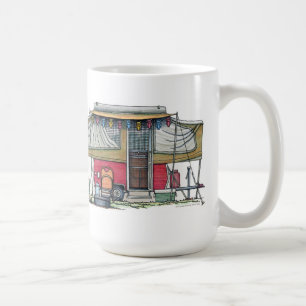 Cute RV Vintage Popup Camper Travel Trailer Coffee Mug