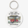 Cute RV Vintage Popup Camper Travel Trailer Keychain