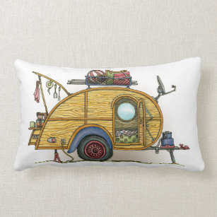 Teardrop Camping Accessories Camp Vibe Retro Design Teardrop Camper Throw Pillow Multicolor 16x16 Teardrop Camping Accessories Camp Vibe Retro Design Teardrop Camper Throw Pillow Multicolor 16x16