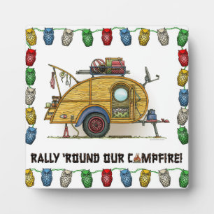 Cute RV Vintage Teardrop Camper Travel Trailer Plaque